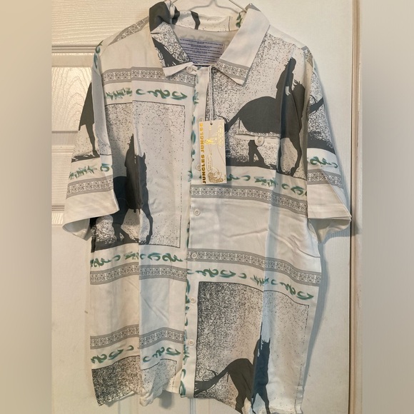 Other - If Wishes Were Horses Button Down Shirt Size L   NWT!